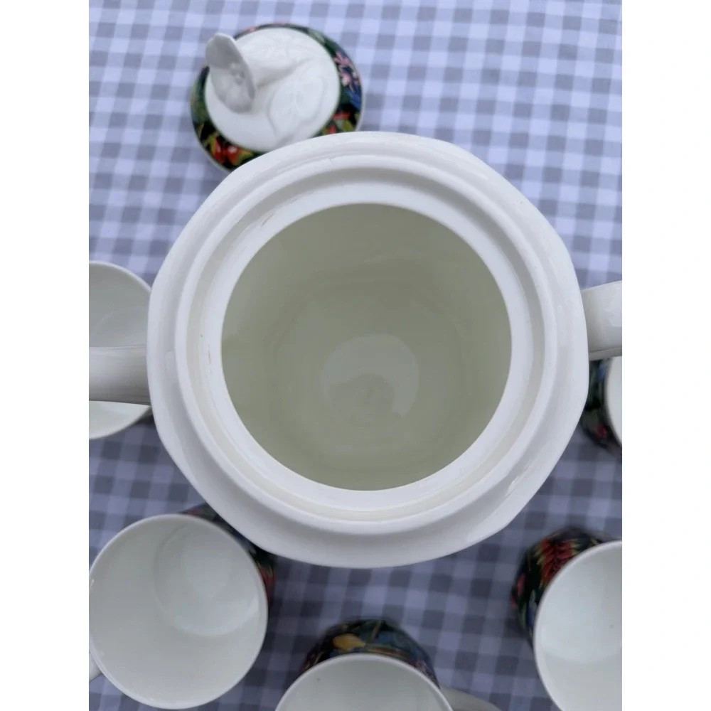 Rare Villeroy & Boch/Gallo Serengeti  Teapot & Cups Jungle Germany  Discontinued